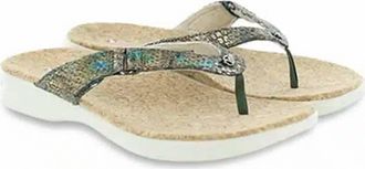 Revere Comfort Shoes Womens Napoli Casual Sandal In Peacock Python