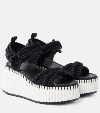 Chloé Chloé Nama suede platform sandals