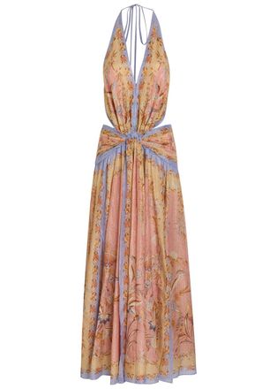 Zimmermann Indra Printed Metallic Cotton and Silk-blend Midi Dress - Pink - 4 (UK 16 / XL)