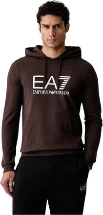Emporio Armani Hooded Sweatshirt - Heren - Hoodies - Bruin - S - Katoen - Hoodies & sweatvesten