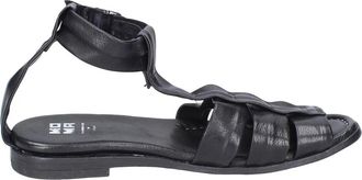 Moma Vintage leren sandalen - Dames - Sandalen - Zwart - 37 EU - Leer - Schoenen