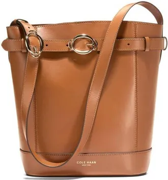 Cole Haan Alexandria Leather Bucket Bag in New Caramel at Nordstrom