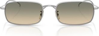Oliver Peoples TK-14 53mm Rectangular Sunglasses in Silver /Enoki Gradient at Nordstrom