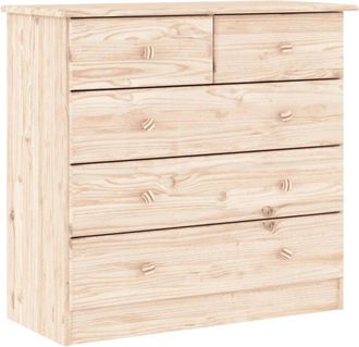 vidaXL Chest of Drawers alta 77x35x73 cm Solid Wood Pine Vidaxl