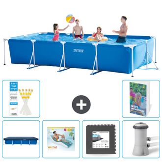Intex Piscina Con Estructura Rectangular - 450x220x84 Cm - 7-piezas S49