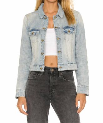 SER.O.YA Button Down Denim Jacket In Light Wash