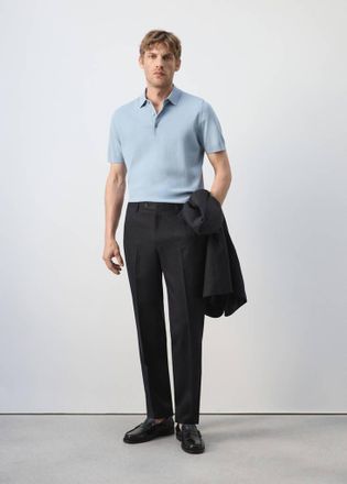 Mango Pantaloni completo Amalfi slim-fit navy - Uomo - 44 - MANGO MAN