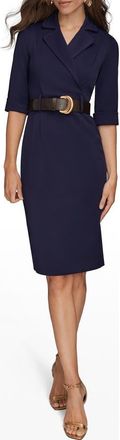 DKNY Belted Sheath Dress in Eclipse at Nordstrom, Size 16