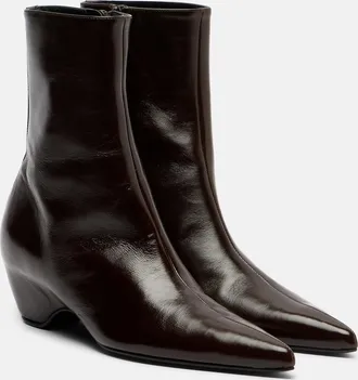 Khaite Sybil leather ankle boots