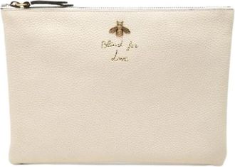 Gucci Pre-owned Vintage Clutch - Dames - Vintage Clutch - Beige - ONE Size - Leer - Vintage