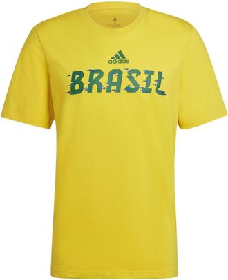 adidas FIFA World Cup 2022 Brasil T-Shirt Asia Sizing Yellow Green HD6370