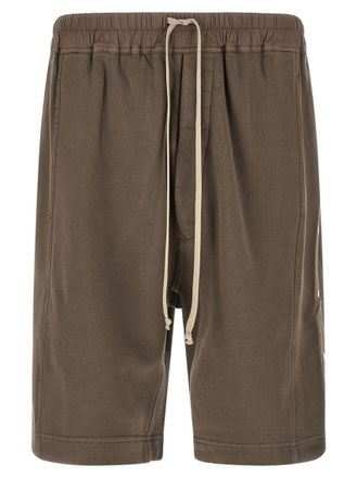 Rick Owens Grey Wide Pusher Short Bermuda Shorts