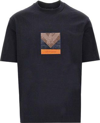 Emporio Armani Jersey T-shirt with logo patch Man XL