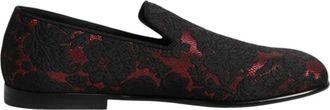 Dolce & Gabbana Jacquard Slip-On Loafers met leren zool - Heren - Loafers - Veelkleurig - 40 EU - Leer - Schoenen