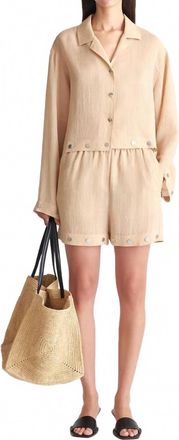 Nanushka Dylla High Waist Shorts In Wax