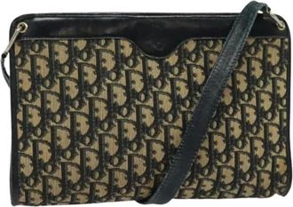 Dior Pre-owned Cross Body Bags, female, Multicolor, Size: ONE SIZE Pre-owned Vintage Trotter Canvas Shoulder Bag