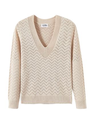 27 Miles Malibu Womens Suzan V Neck Sweater In Cloud