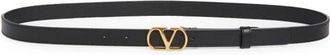 Valentino Garavani VLOGO Signature Leather Belt in Black at Nordstrom, Size 100