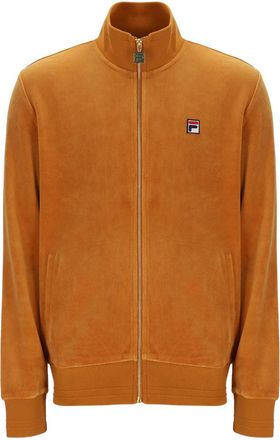 Fila Nero Velour Track Top Jacket, Pumpkin Spice Orange, Full-Zip Athletic Sportswear (UK, Alpha, L, Regular, Regular, Pumpkin Spice)
