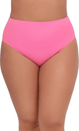 S3 High Waist Classic Swim Bottoms in Hot Orchid at Nordstrom, Size X-Large