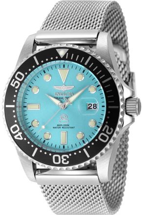 Invicta Pro Diver 48213 Heren Horloge - Quartz Uurwerk - Roestvrij Staal met blauwe Wijzerplaat - 42mm - Met extra banden