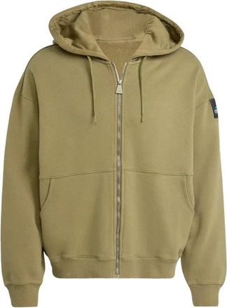 adidas EQT Fleece Full-Zip Hoodie - Heren - Sportshirts - Groen - M - Katoen - Fitness
