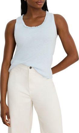 Nic+Zoe Ruffle Neck Tank in Crystal at Nordstrom, Size Xx-Large