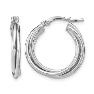Diamond2Deal 10K Gold Fancy Hoop Earrings