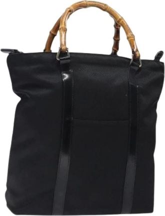Gucci Pre-owned Handbags, female, Black, Size: ONE SIZE Pre-owned Nylon Handbag