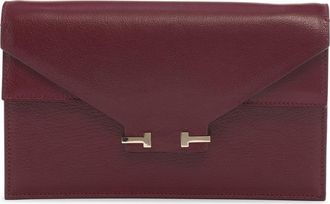 Tom Ford Mini Double T Leather Shoulder Bag in Ruby Red at Nordstrom
