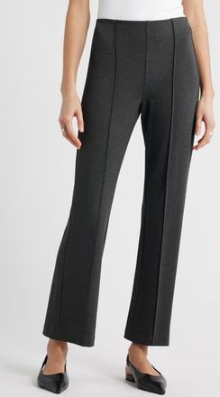 Nordstrom Pull-On Ponte Trousers in Grey Heather at Nordstrom, Size Large