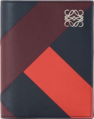 Loewe Anagram Colorblock Passport Cover in Leather