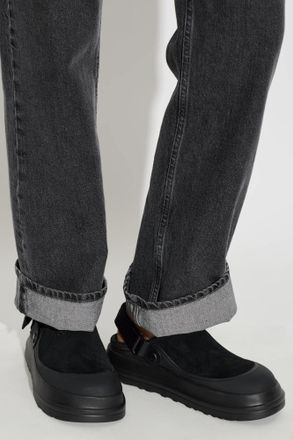 UGG GOLDENGLOW SUEDE CLOG Shoes, Womens, Black