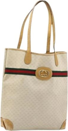 Gucci Pre-owned Tote Bags, female, Beige, Size: ONE SIZE Pre-owned Vintage Tote Bag