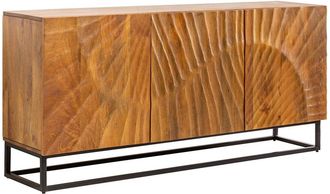 Global Interiors Massivholz Sideboard Skorpion Schwarz/Natural - 140 x 75 cm