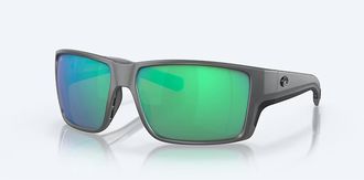 Costa Unisex Reefton Pro Polarized Sunglasses In Matte Gray Green Mirror