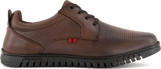 Andrea Mens Durable Leather Oxford Shoes In Brown