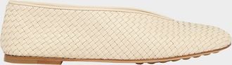 Bottega Veneta Micro Woven Nappa Leather Ballerina Flats