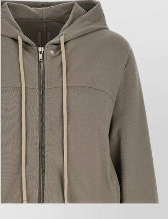 Rick Owens cotton hooded zip jacket