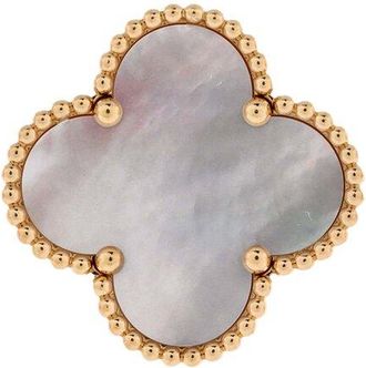 Van Cleef & Arpels 18K Gold Magic Alhambra Ring 18K Yellow Gold With Mother Of Pearl (Authentic Pre-Loved)