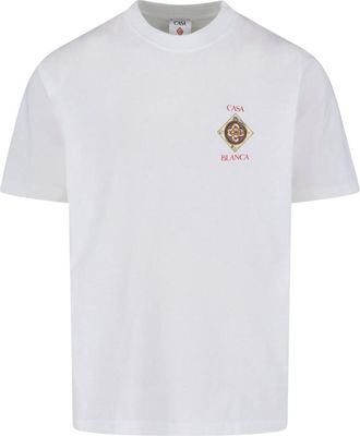 Casablanca Minimalist Organic Cotton T-Shirt with Graphic Logo