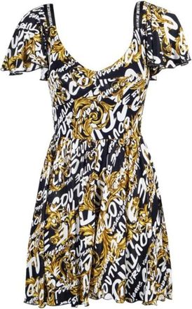 Versace Jeans Couture Zwarte Korte Jurk 73Han 003Js 138G89 - Dames - Korte kleedjes - Veelkleurig - M - Kleedjes