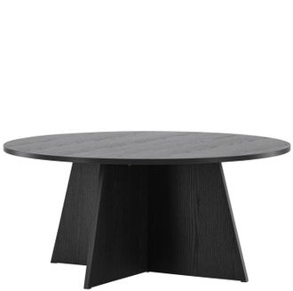 VE DESIGN Runder Design Couchtisch Bootcut &oslash; 100 cm - Schwarz