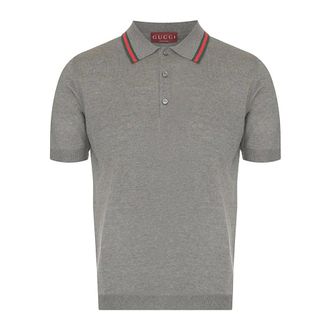 Gucci Round-neck Knitwear, male, Gray, Size: S Polo