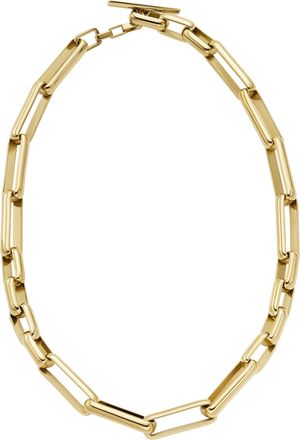 Fossil Womens Archival Core Essentials Gold-Tone Brass Chain Necklace