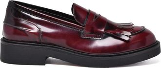 Gianluca Giordano Red Rubber Fringe Loafers