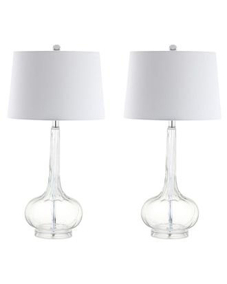 Jonathan Y Designs Jonathan Y Designs Set Of 2 Bette 28.5In Glass Teardrop Table Lamps