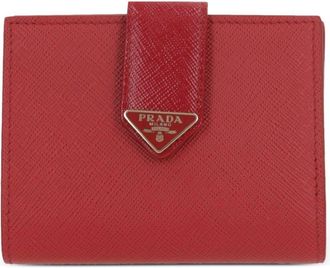 Prada Portafoglio con logo - Rosso