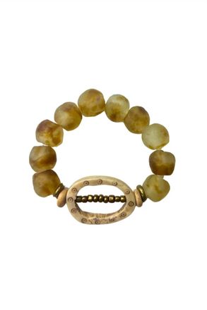 Twine & Twig Womens Intricate Stack Bracelet In Camel