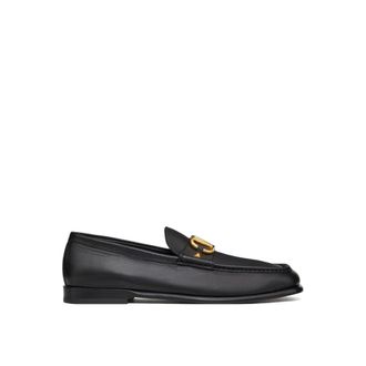 Valentino Loafers, male, Black, 8 1/2 UK, Signature Loafers with Gold Detailing